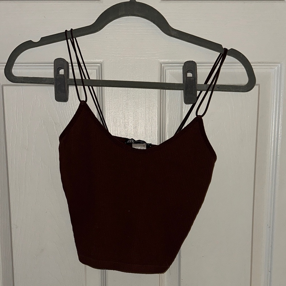 Zara Dark Brown Camisole Top